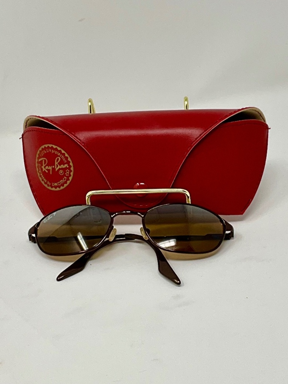 Vintage "Ran-Ban" Polarized HighStreet Metallic Brown Frame w/ Brown Lenses-Uni